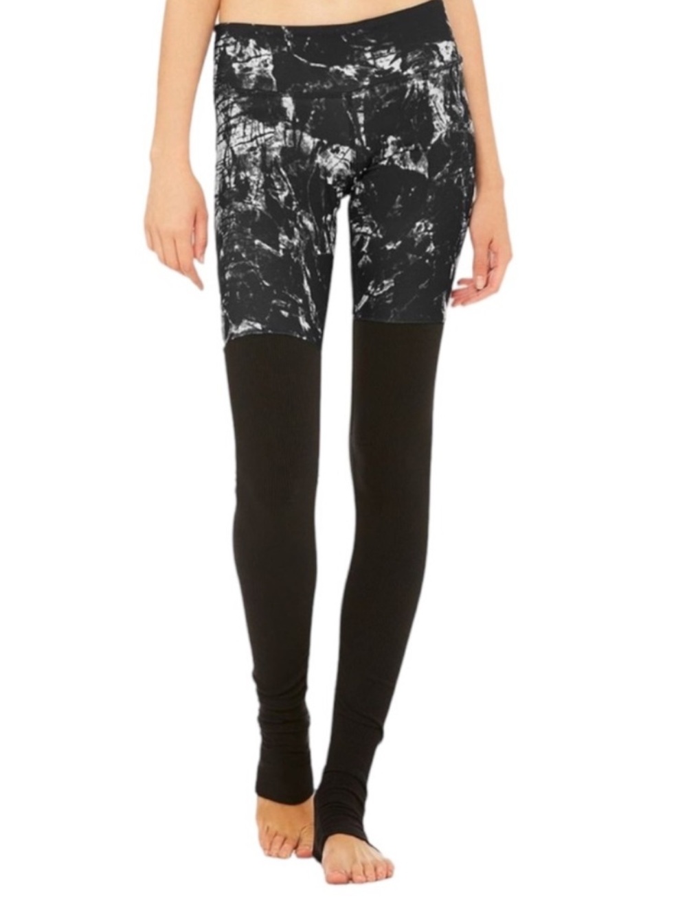 Alo Goddess Legging Black Lightning Marble
